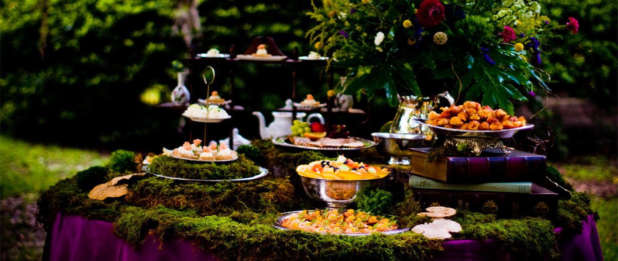 Wedding reception tablescape